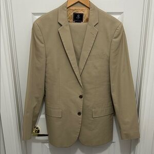 J. Crew Men's Khaki Suit 40R jacket 34/30 trousers